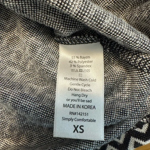 Lularoe Black and White Geometric Pattern Dress - Picture 3 of 5